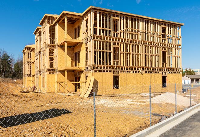 a mobile fence protecting a construction site and workers in Vandalia OH